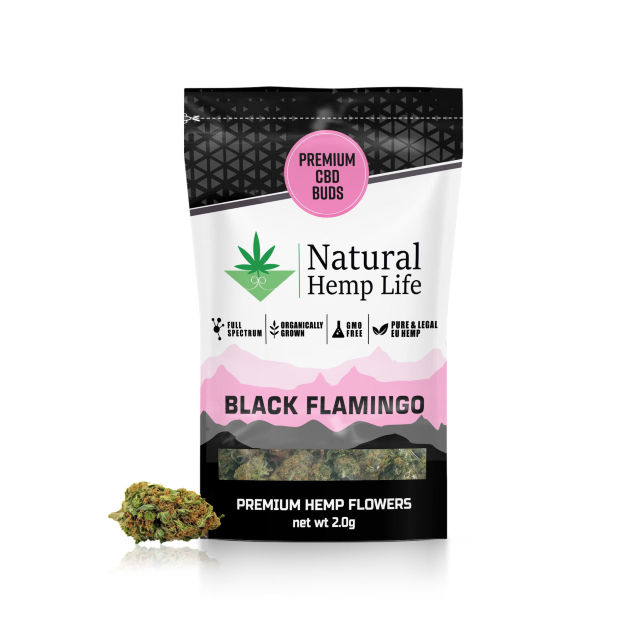 CBD Buds Black Flamingo - premium hampablommor med fruktig doftprofil