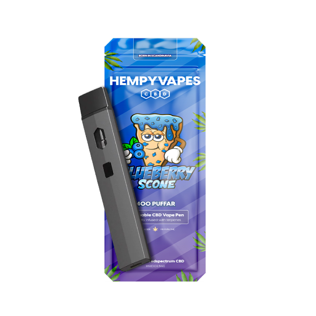 CBD engångsvape Blueberry - naturlig blåbärsprofil med bredspektrumextrakt