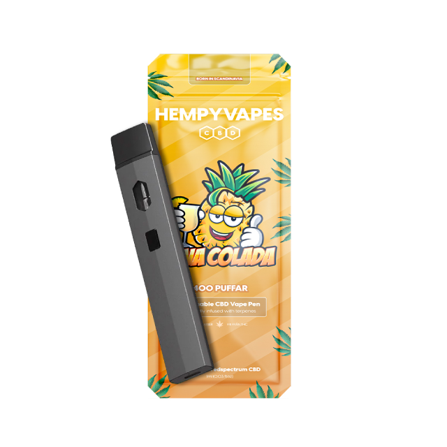 CBD engångsvape Piña Colada - exotisk smak av ananas och kokos med CBD