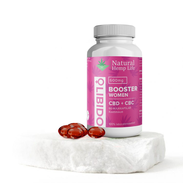 CBD Libido Booster kapslar för kvinnor - med adaptogener och naturliga extrakt